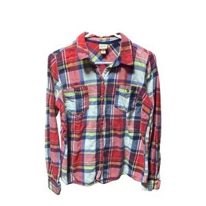 Mossimo Supply Co. Vibrant Plaid Button Down Shirt
